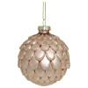Chic Antique Weihnachtsdeko-Rosa Weihnachtskugel aus Glas