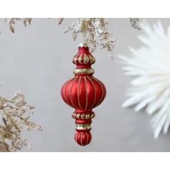 Chic Antique Weihnachtsdeko-Roter Ornament Aufhänger