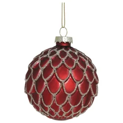 Chic Antique Weihnachtsdeko-Rote Weihnachtskugel aus Glas