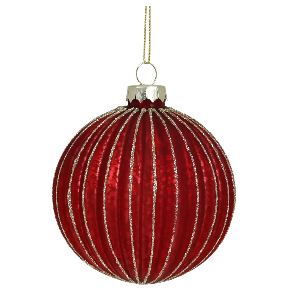 Chic Antique Weihnachtsdeko-Rote Weihnachtskugel aus Glas
