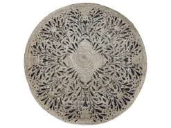 Chic Antique Seegras- & Juteteppiche|Teppiche-Runder Teppich aus Jute mit Muster