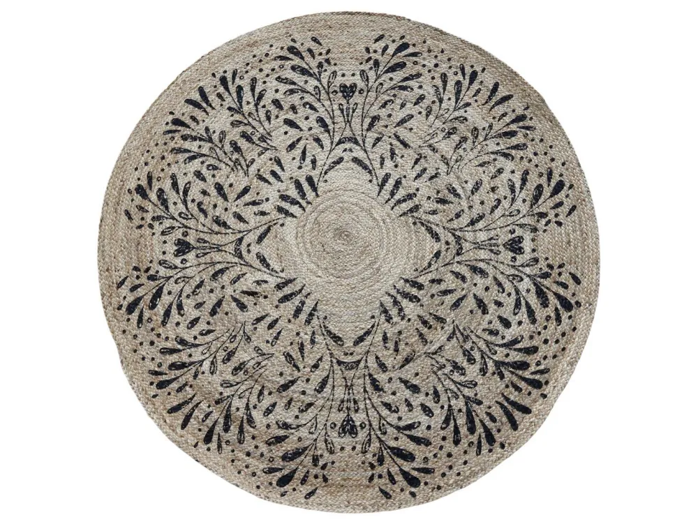 Chic Antique Seegras- & Juteteppiche|Teppiche-Runder Teppich aus Jute mit Muster