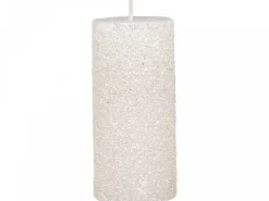 Chic Antique Weihnachtsdeko|Weihnachts- & Adventskerzen-Rustikale Stumpenkerze mit Glitzer