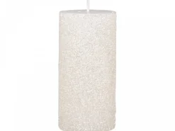 Chic Antique Weihnachtsdeko|Weihnachts- & Adventskerzen-Rustikale Stumpenkerze mit Glitzer