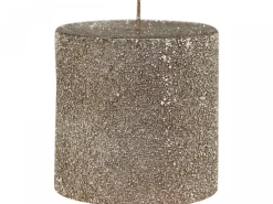 Chic Antique Weihnachtsdeko|Weihnachts- & Adventskerzen-Rustikale Stumpenkerze mit Glitzer