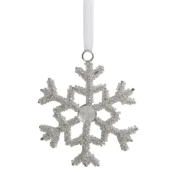 Chic Antique Weihnachtsdeko-Schneeflocken Aufhänger mit Strasssteinen