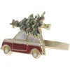 Chic Antique Servietten & Serviettenhalter|Geschirr & Tischdeko Skandinavisch-Serviettenring mit Auto und Weihnachtsbaum