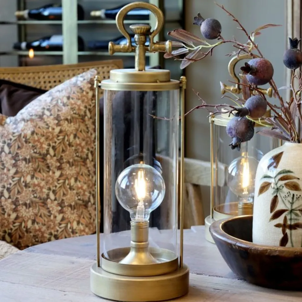 Chic Antique Led-Kerzen & Led-Laternen|Laternen-Stall Laterne mit LED und Timer