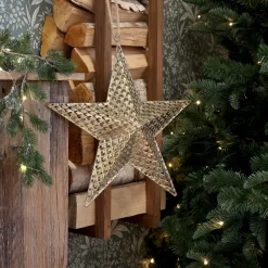 Chic Antique Weihnachtsdeko-Stern zum Aufhängen, Metall