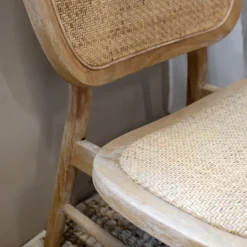 Chic Antique Stühle-Stuhl mit Geflechtsitz