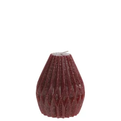 Chic Antique Weihnachtsdeko|Weihnachts- & Adventskerzen-Stumpenkerze Diamant mit Glitzer