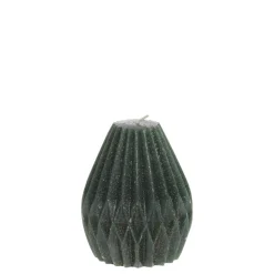 Chic Antique Weihnachtsdeko|Weihnachts- & Adventskerzen-Stumpenkerze Diamant mit Glitzer