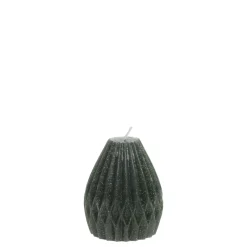 Chic Antique Weihnachtsdeko|Weihnachts- & Adventskerzen-Stumpenkerze Diamant mit Glitzer