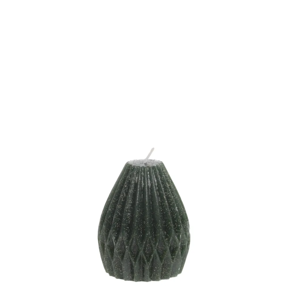 Chic Antique Weihnachtsdeko|Weihnachts- & Adventskerzen-Stumpenkerze Diamant mit Glitzer