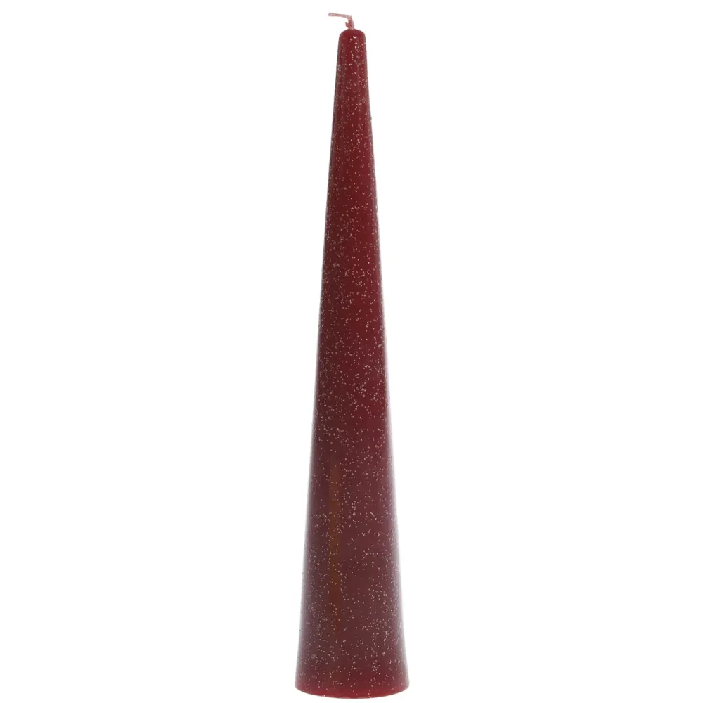 Chic Antique Weihnachtsdeko|Kerzen-Stumpenkerze Kegel mit Glitzer