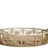 Chic Antique Kerzentabletts|Dekotabletts & Dekoteller-Tablett aus Bambus und Rattan