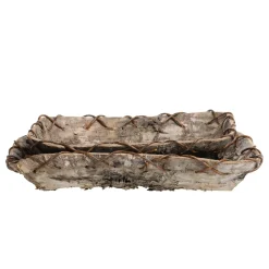 Chic Antique Kerzentabletts|Dekotabletts & Dekoteller-Tablett aus Rinde 2er-Set