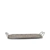 Chic Antique Dekotabletts & Dekoteller-Tablett 2er-Set mit Muster und Handgriff