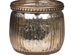 Chic Antique Teelichthalter-Teelichtglas mit Perlenrand