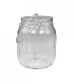 Chic Antique Teelichthalter-Teelichthalter mit Rillen und Henkel