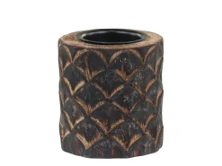 Chic Antique Teelichthalter-Teelichthalter Mangoholz mit Muster