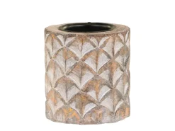 Chic Antique Teelichthalter-Teelichthalter Mangoholz mit Muster