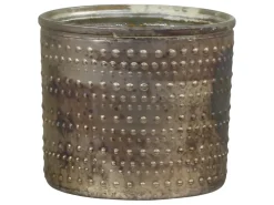 Chic Antique Teelichthalter-Teelichthalter mit Muster aus Glas