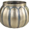 Chic Antique Teelichthalter-Teelichthalter mit Rillen messing