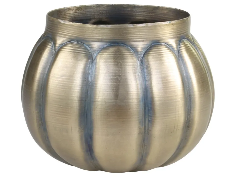 Chic Antique Teelichthalter-Teelichthalter mit Rillen messing