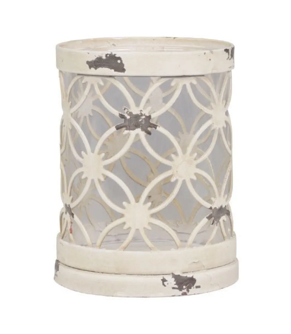 Chic Antique Windlichter-Teelichthalter mit Spitzenkante