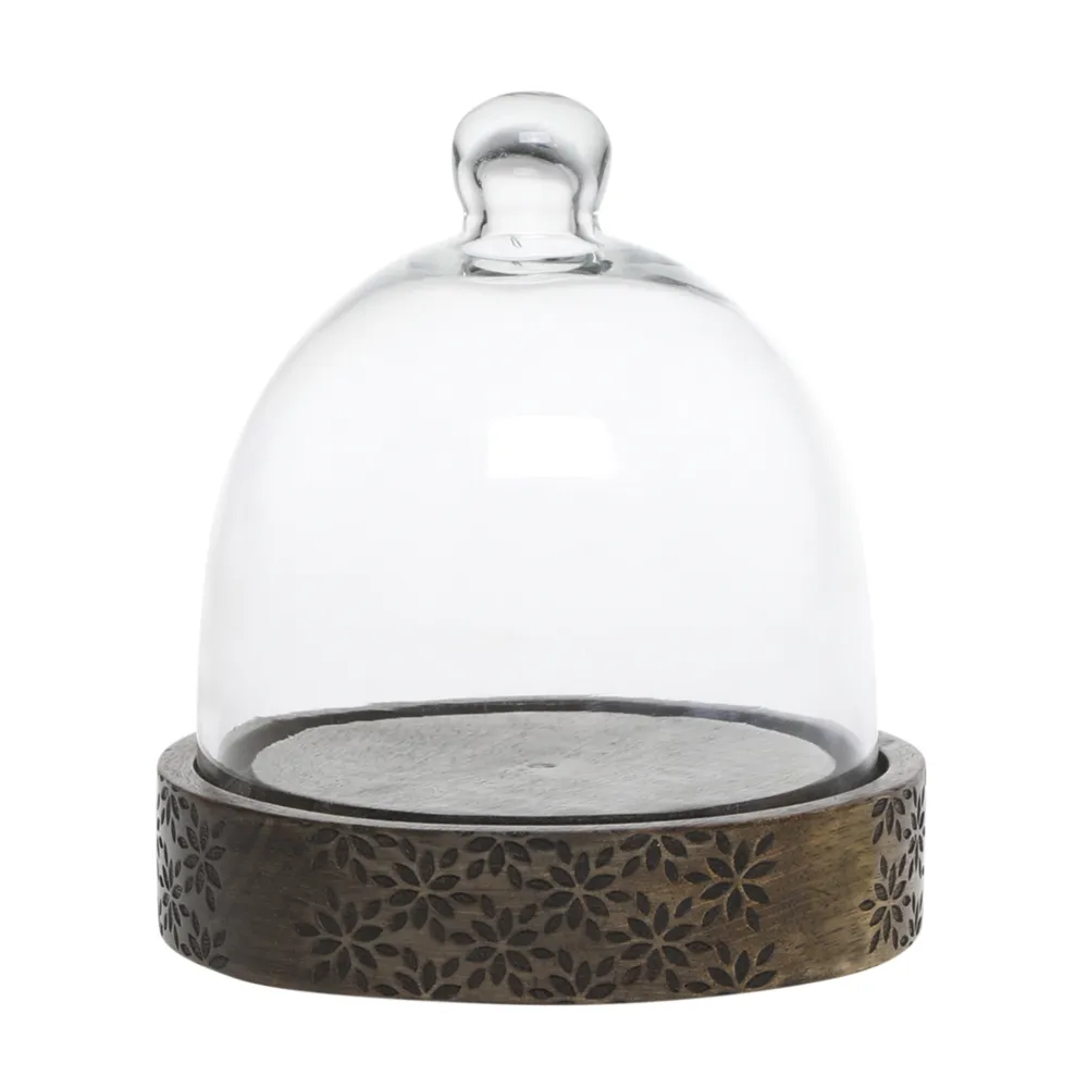 Chic Antique Glasglocken|Etageren & Kuchenplatten-Tours Glasglocke Schwarz
