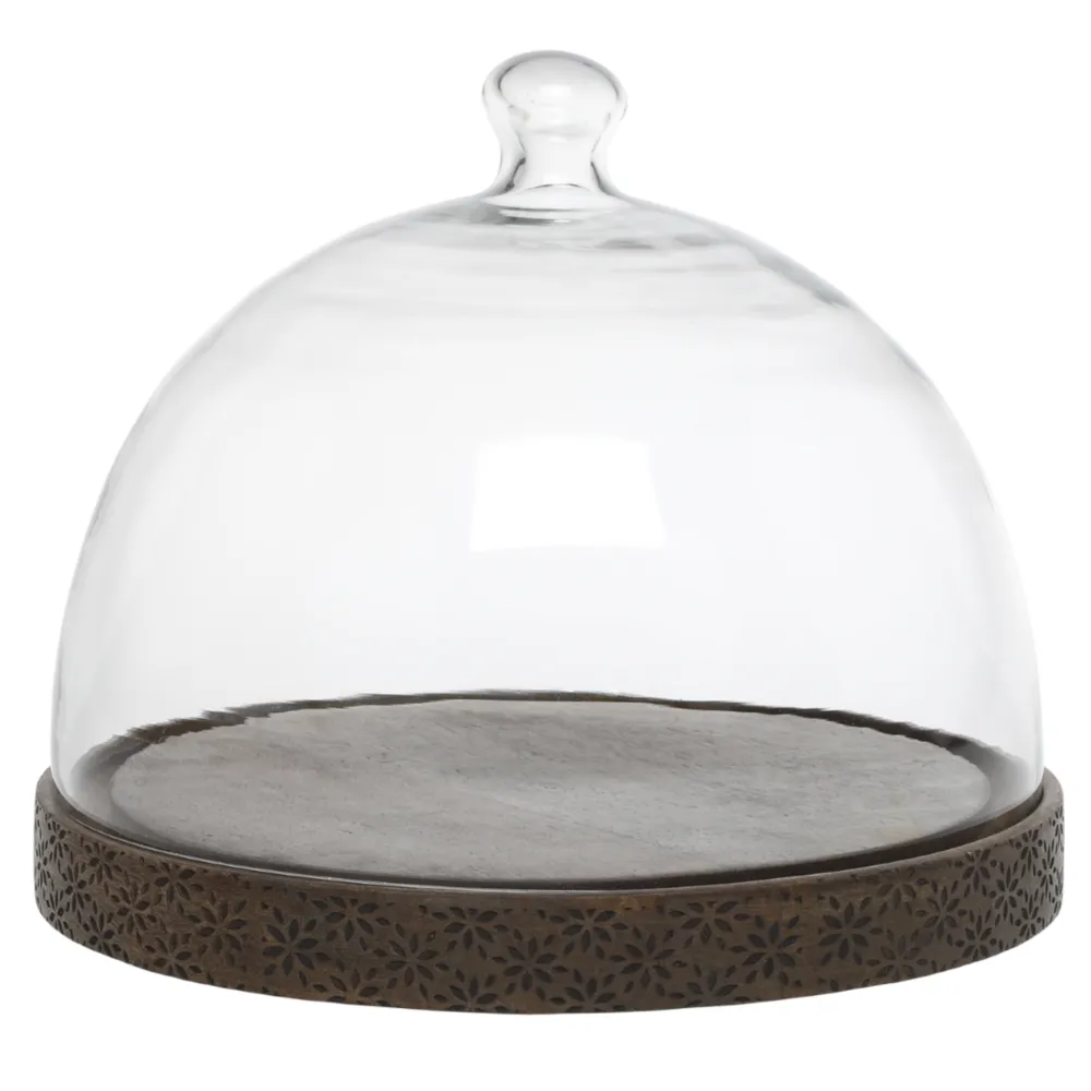 Chic Antique Glasglocken|Etageren & Kuchenplatten-Tours Glasglocke Schwarz