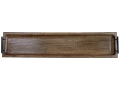 Chic Antique Tabletts|Geschirr & Tischdeko Skandinavisch-Tours Servier Tablett in Holz mit Henkel