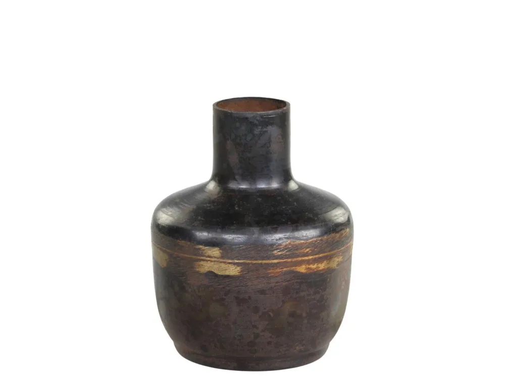 Chic Antique Vasen-Vase aus Eisen, schwarz