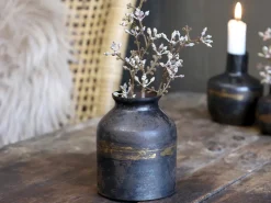 Chic Antique Vasen-Vase aus Eisen, schwarz