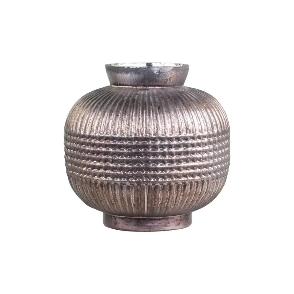 Chic Antique Vasen-Vase aus Glas mit Muster