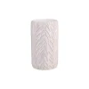 Chic Antique Vasen-Vase aus Zement mit Blattmuster