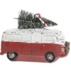 Chic Antique Deko-Objekte & Figuren|Weihnachtsdeko-Vintage Bus mit Weihnachtsbaum und LED
