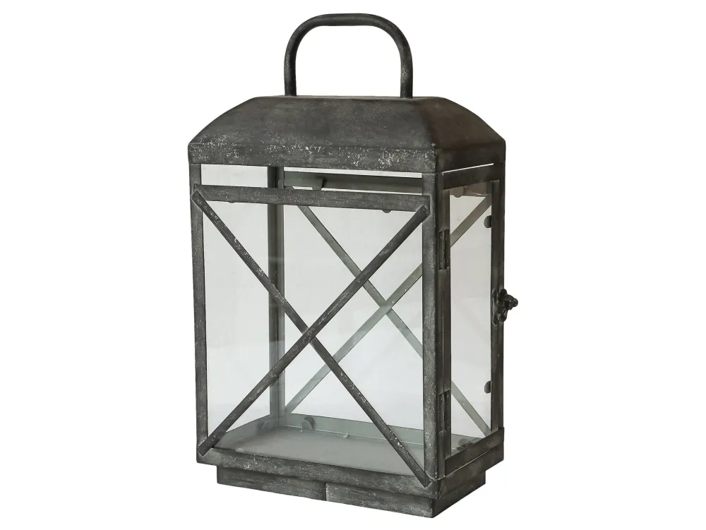Chic Antique Laternen-Vintage Laterne mit Eisenkreuz