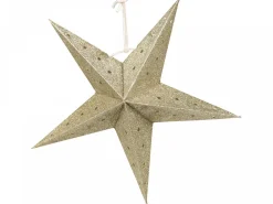 Chic Antique Weihnachtsdeko-Vintage Papierstern mit Glitzer