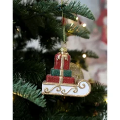 Chic Antique Weihnachtsdeko-Vintage Schlitten Aufhänger