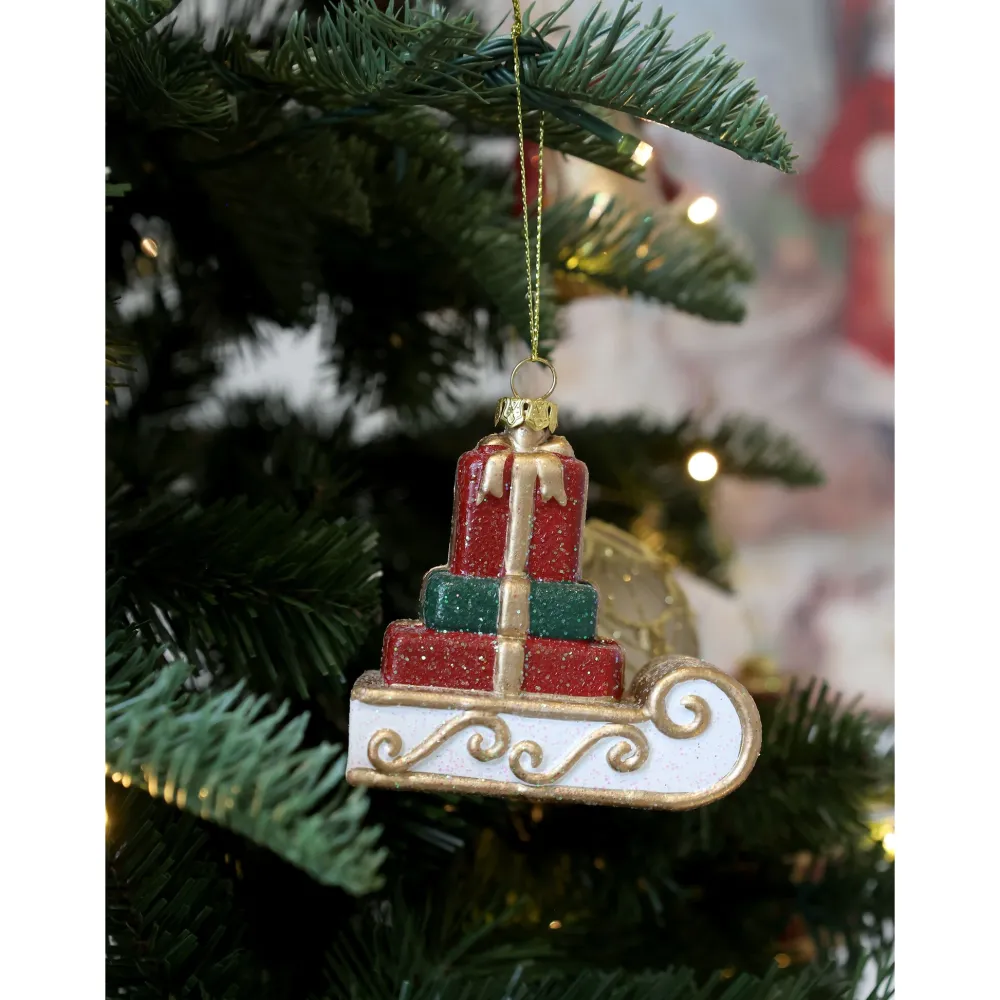Chic Antique Weihnachtsdeko-Vintage Schlitten Aufhänger