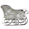 Chic Antique Deko-Objekte & Figuren|Weihnachtsdeko-Vintage Schlitten mit Schneeflocke