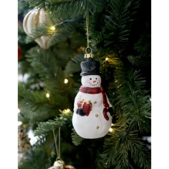 Chic Antique Weihnachtsdeko-Vintage Schneemann Figur zum Aufhängen