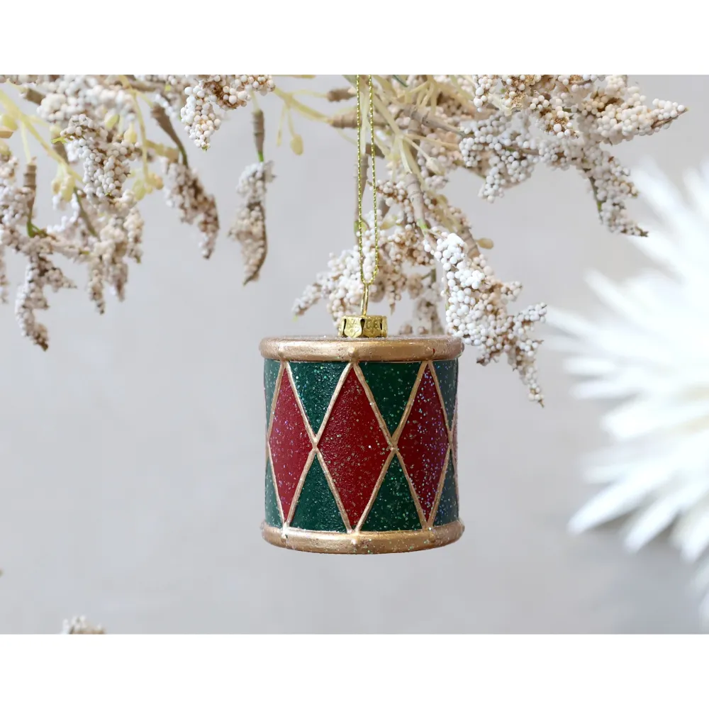 Chic Antique Weihnachtsdeko-Vintage Trommel Aufhänger