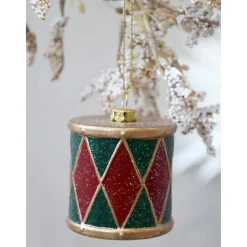 Chic Antique Weihnachtsdeko-Vintage Trommel Aufhänger