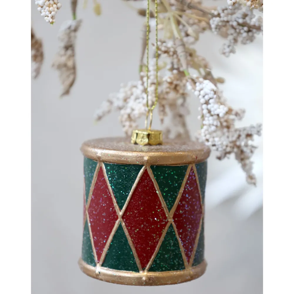Chic Antique Weihnachtsdeko-Vintage Trommel Aufhänger