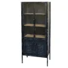 Chic Antique Schränke-Vitrinenschrank mit Glastüren im Industrial Look