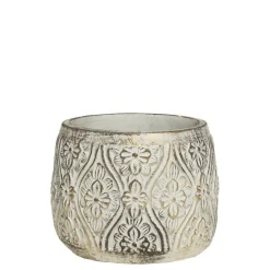 Chic Antique Gartendekoration|Blumentöpfe & Übertöpfe-Vittel Blumentopf mit Gold Muster