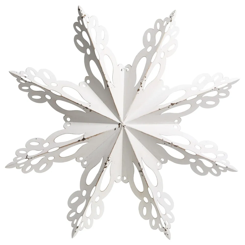 Chic Antique Wanddekoration|Weihnachtsdeko-Wanddekor Schneeflocke